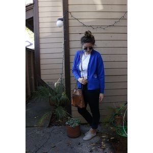 Vintage Monogramed V-Neck Cadigan